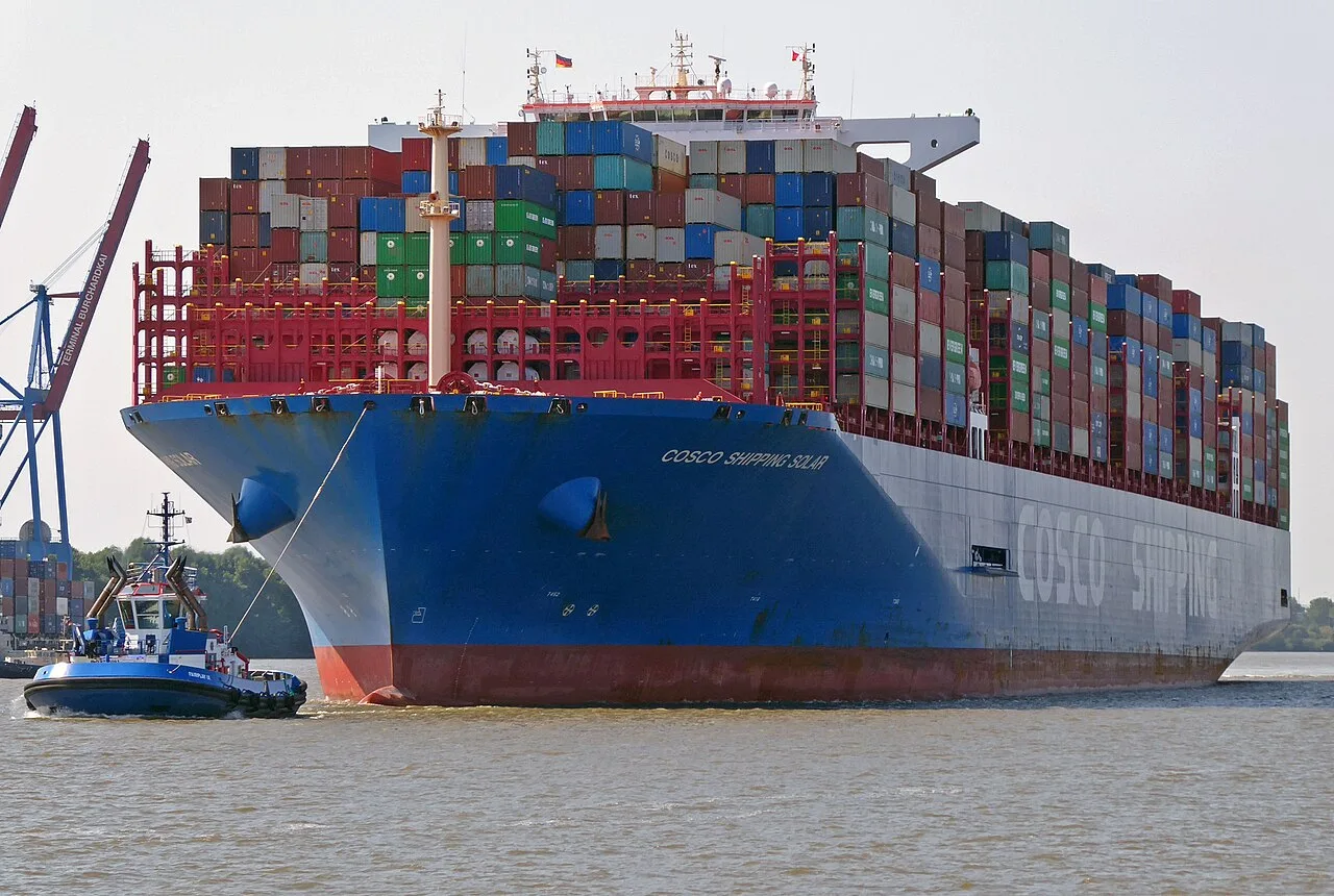COSCO Shipping Solar in Hamburg, August 2022.