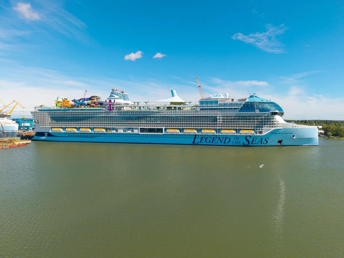 Legend of the Seas at Meyer Turku shipyard, June 2026.