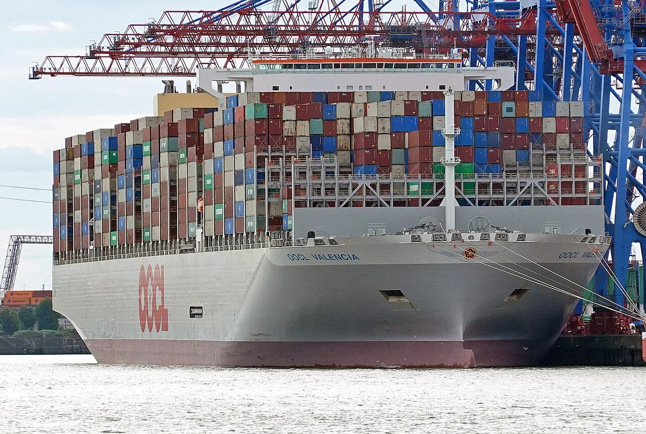 OOCL Valencia in Hamburg, August 2025.