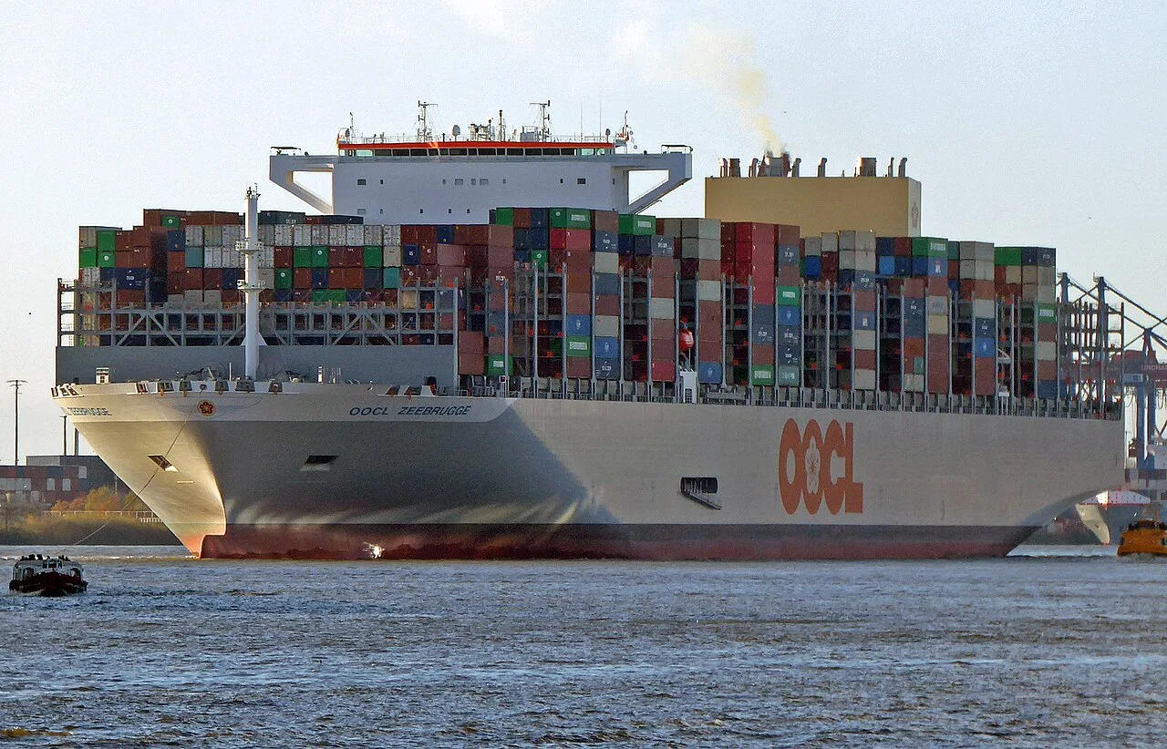 OOCL Zeebrugge in Hamburg, November 2023.